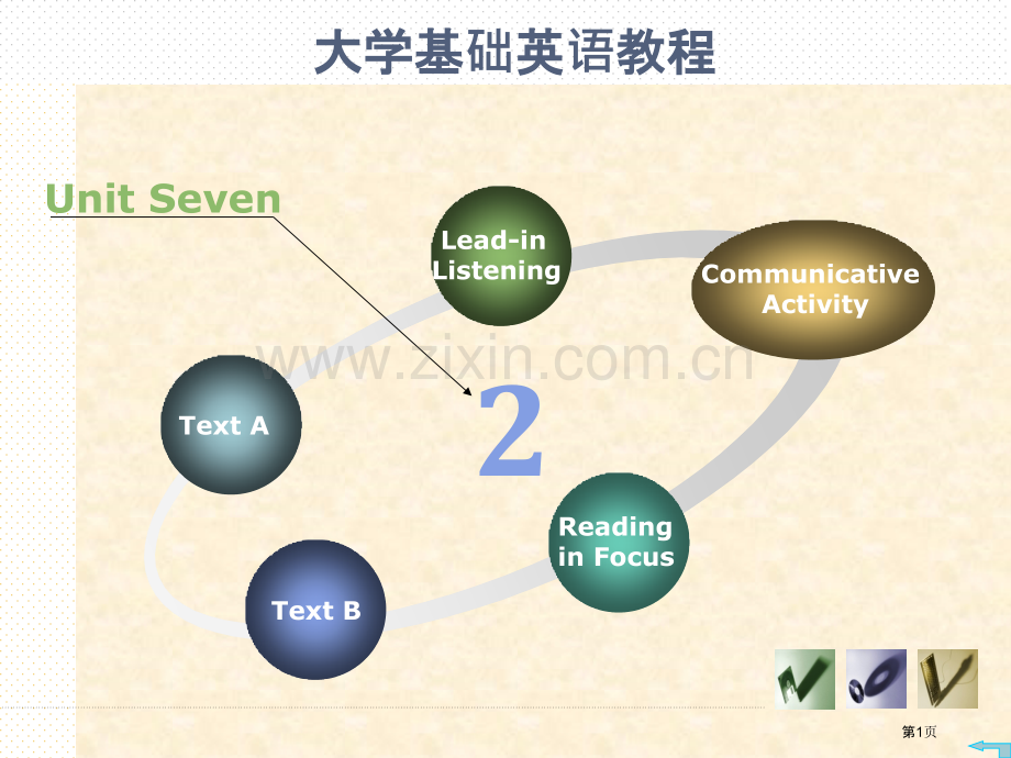 U7大学英语基础教程答案第7单元省公共课一等奖全国赛课获奖课件.pptx_第1页