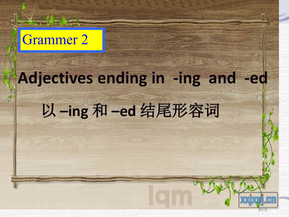 以ing和ed结尾的形容词省公共课一等奖全国赛课获奖课件.pptx_第1页