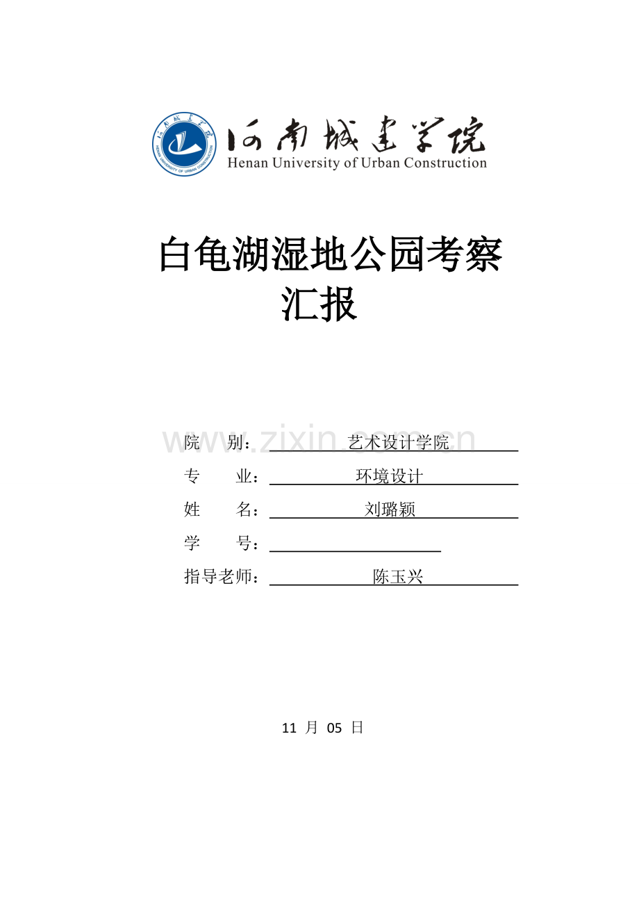 白龟湖湿地公园调研分析报告.doc_第1页