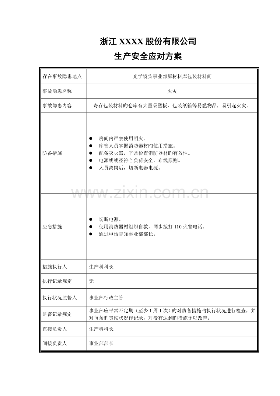 浙江公司安全生产应急全新预案.docx_第1页