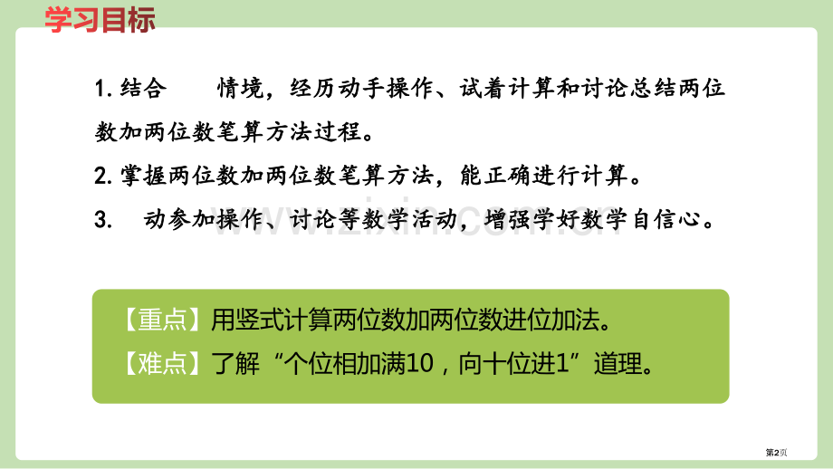 进位加100以内的加法和减法件省公开课一等奖新名师比赛一等奖课件.pptx_第2页