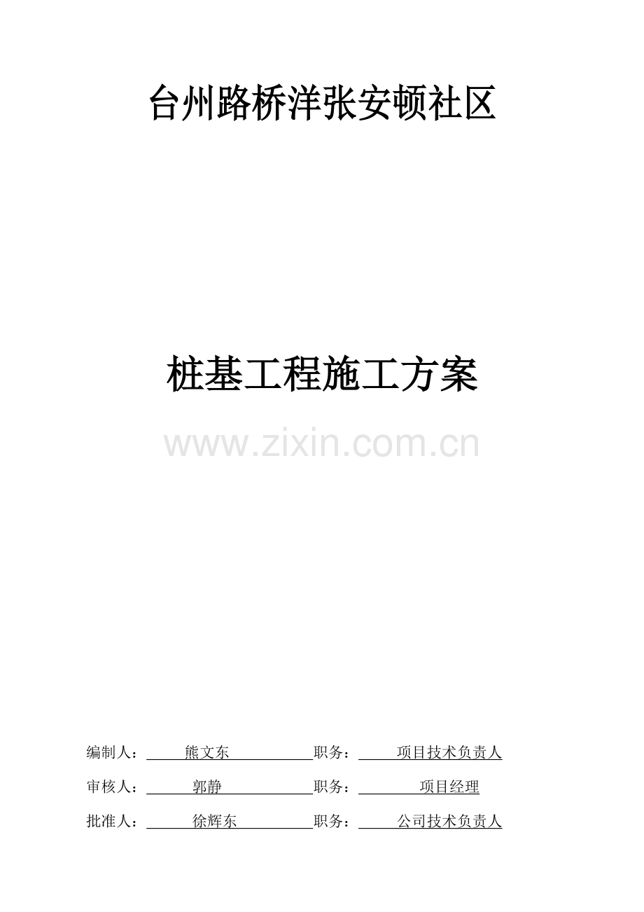 桩基关键工程专项综合施工专题方案.docx_第1页