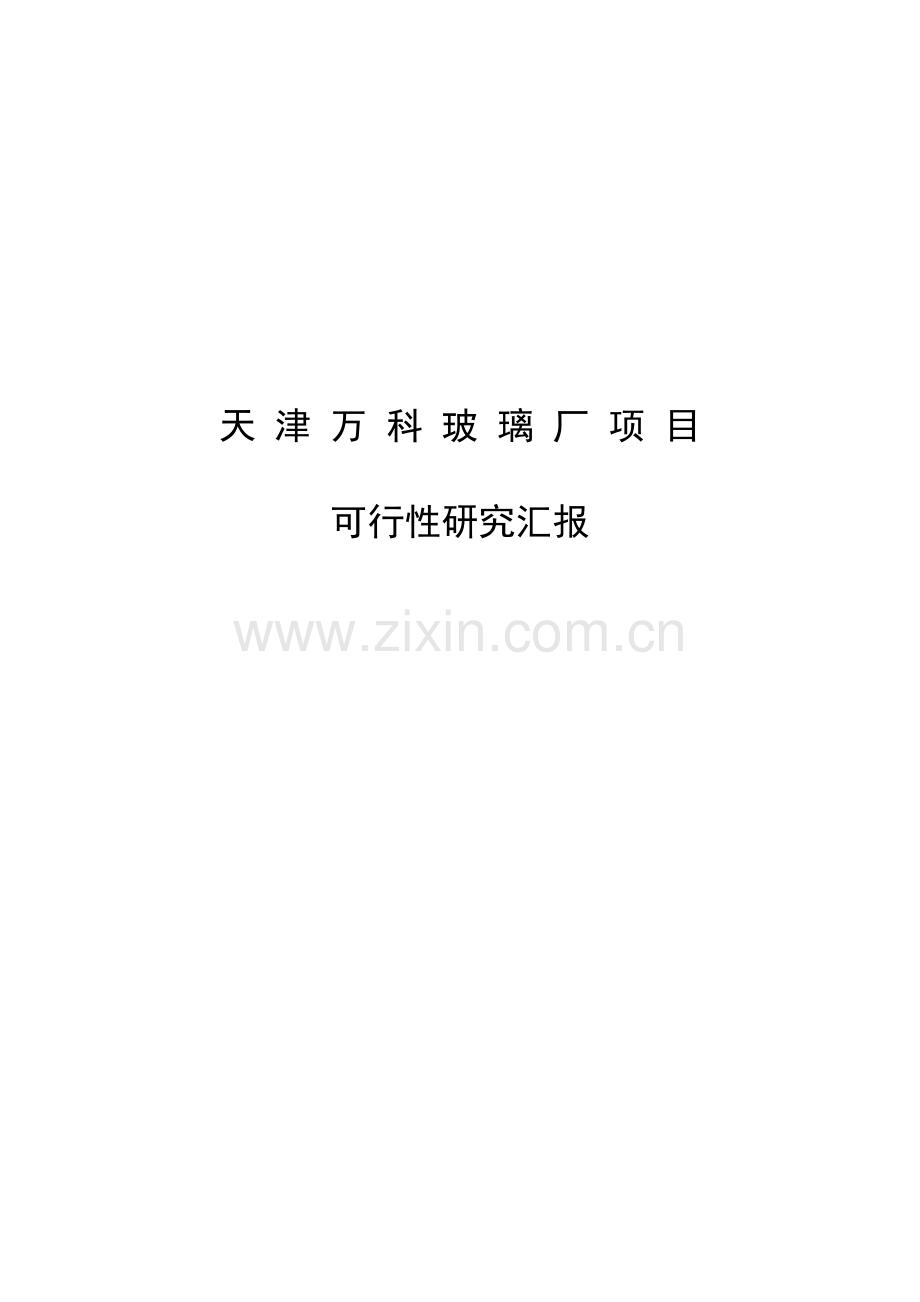 玻璃厂项目可行性研究报告样本.doc_第1页