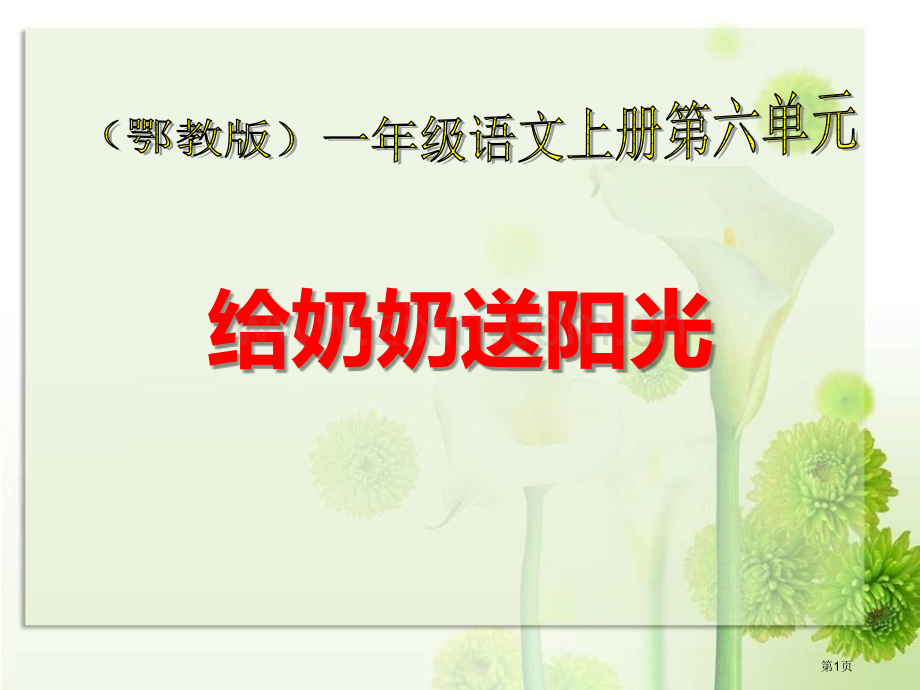 给奶奶送阳光课件省公开课一等奖新名师优质课比赛一等奖课件.pptx_第1页