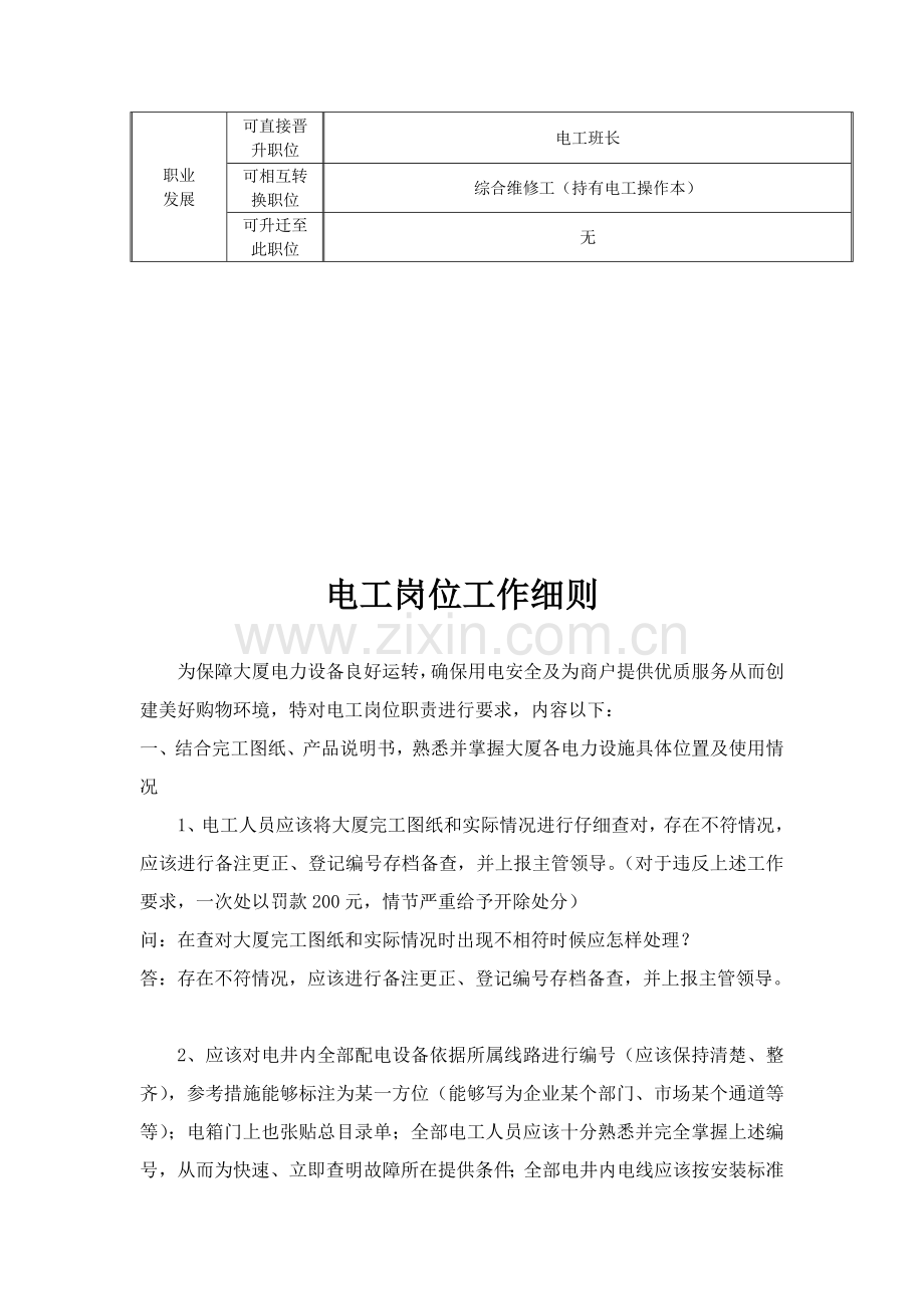 电工岗位职责说明书样本.doc_第2页