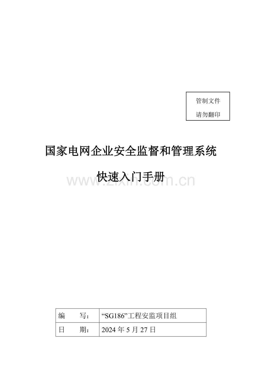 国家电网公司安全监督与管理系统手册模板.doc_第1页