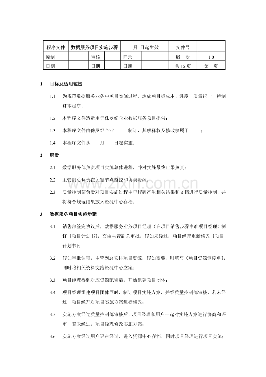 新编数据服务项目执行流程模板.doc_第1页