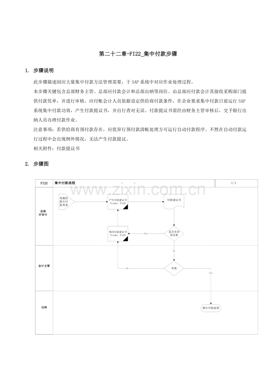 公司SAP实施专案之集中付款流程模板.doc_第1页