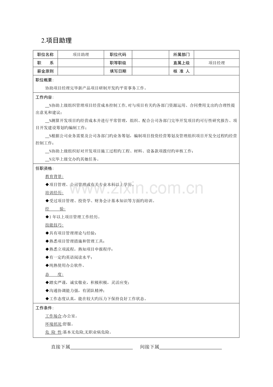 企业专项项目部组织机构图与岗位基本职责描述.docx_第3页