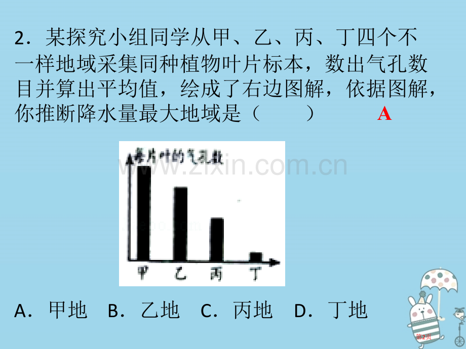 七年级生物上册第三单元第三章绿色植物与生物圈的水循环第四章绿色植物是生物圈中有机物的制造者PPT市公.pptx_第2页