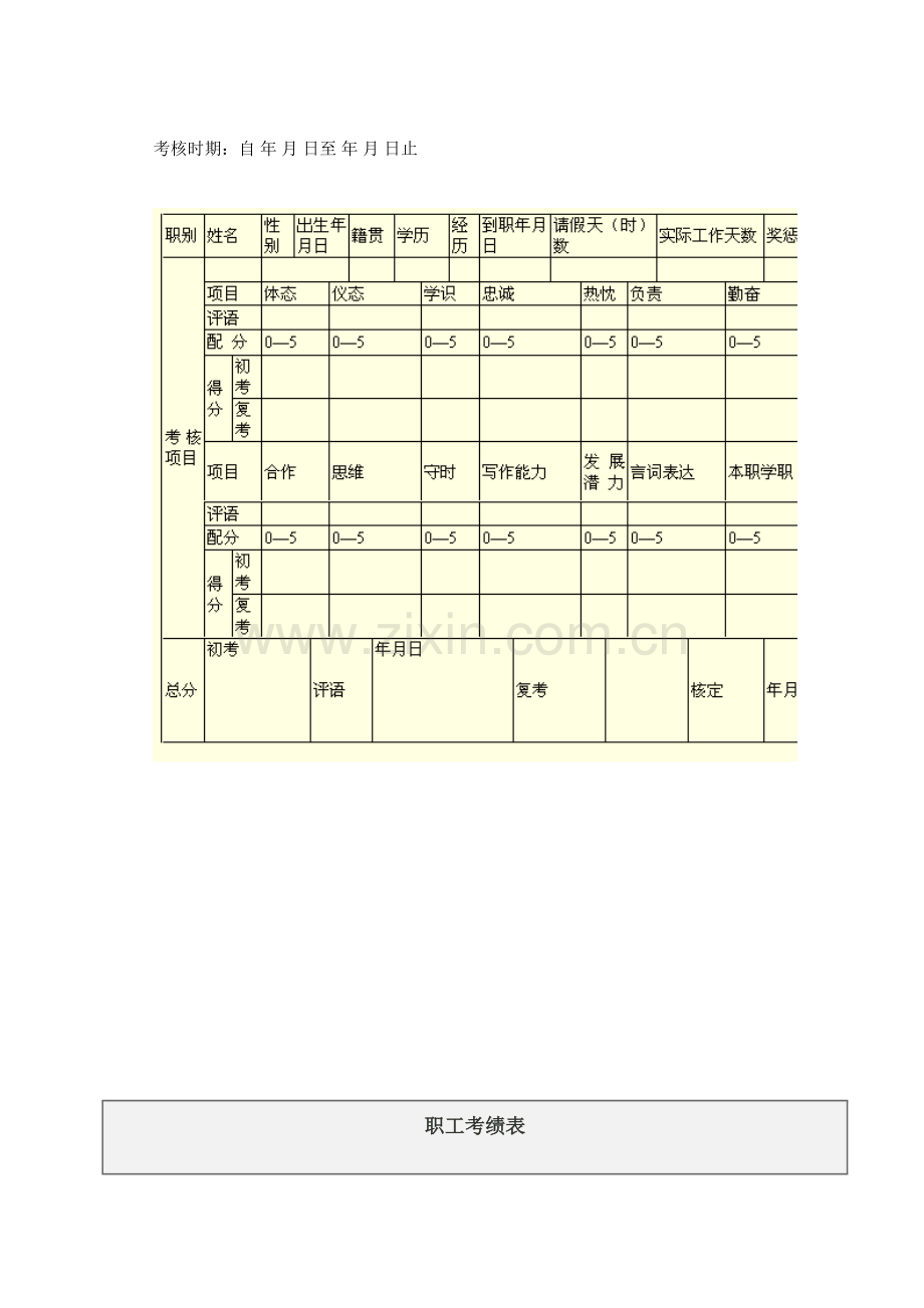 新编员工绩效考评表格.docx_第2页