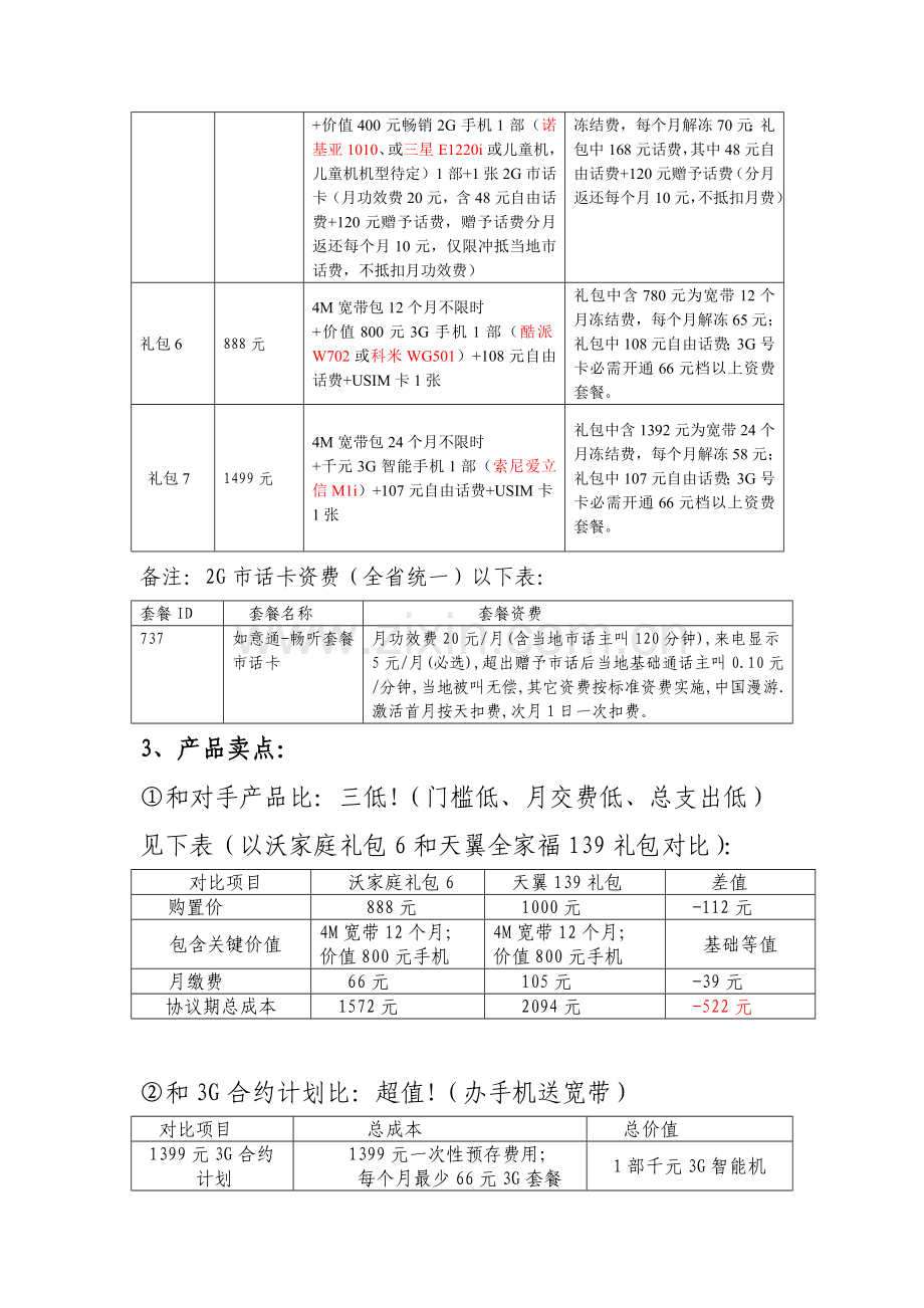 沃家庭礼包营销执行落地方案样本.doc_第2页