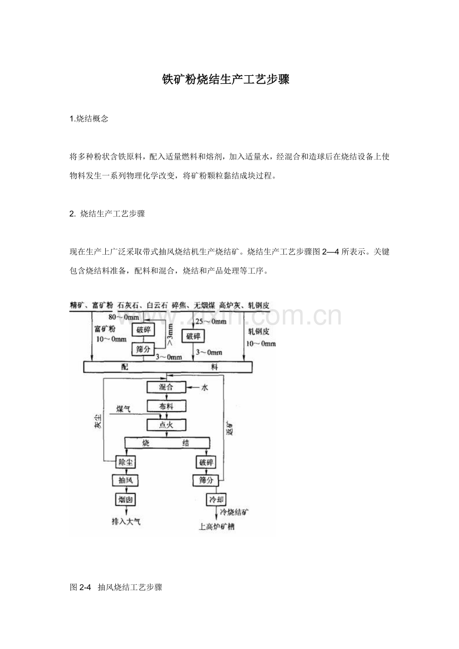 铁矿粉烧结生产工艺流程培训课程模板.doc_第1页