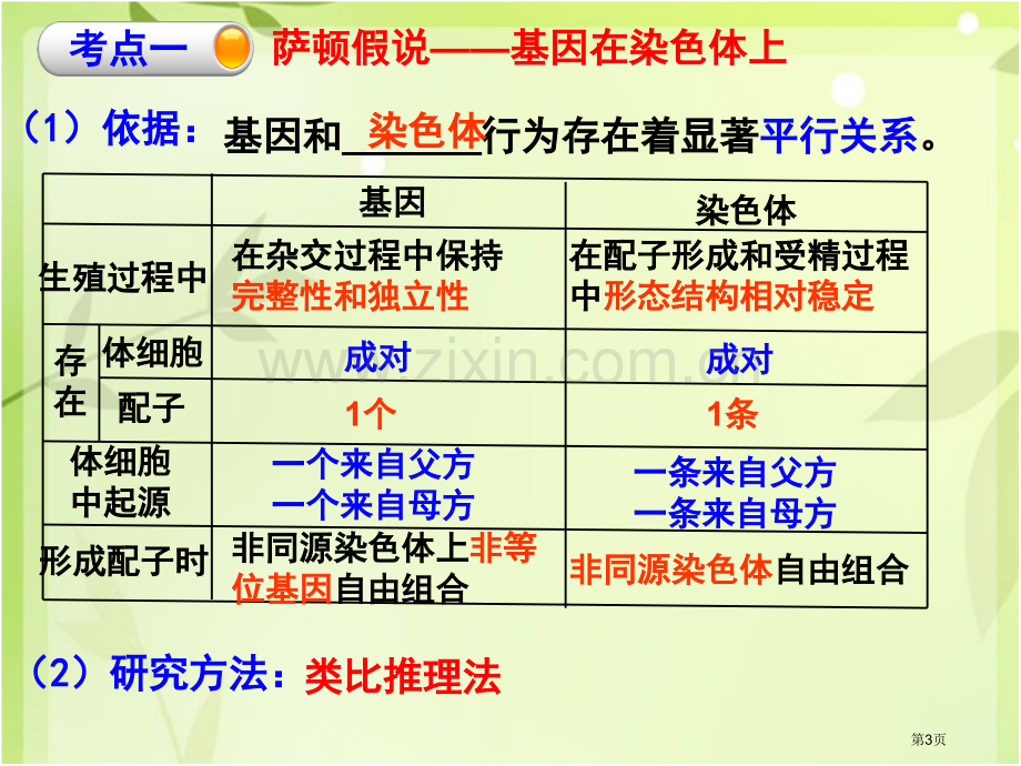 一轮复习基因在染色体上和伴性遗传市公开课一等奖百校联赛获奖课件.pptx_第3页