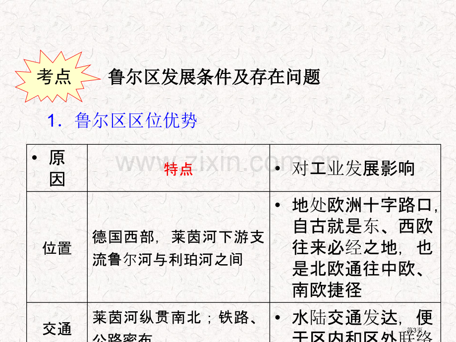 高考地理一轮复习必修3矿产资源合理开发与区域可持续发展德国鲁尔区为例湘教版省公共课一等奖全国赛课获奖.pptx_第3页