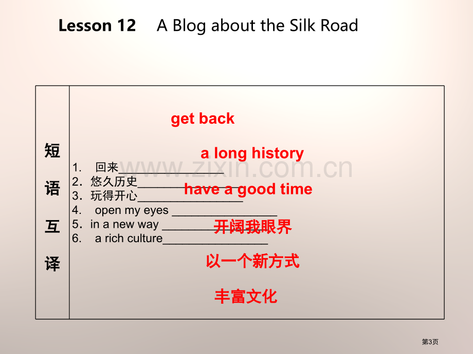 A-Blog-about-the-Silk-RoadIt's-Show-Time!说课稿省公开课一等.pptx_第3页