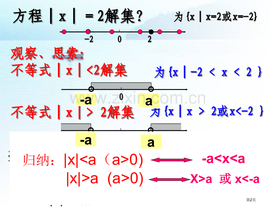 含绝对值不等式的解法微课市公开课一等奖百校联赛获奖课件.pptx_第2页