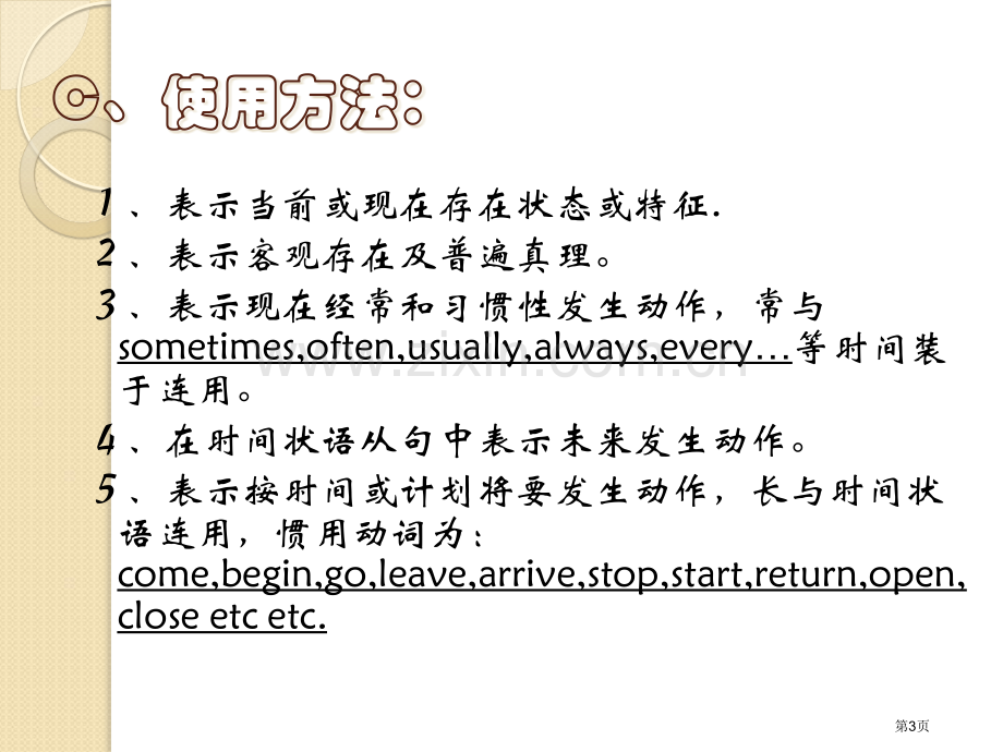 英语高中动词时态与语态归纳复习省公共课一等奖全国赛课获奖课件.pptx_第3页