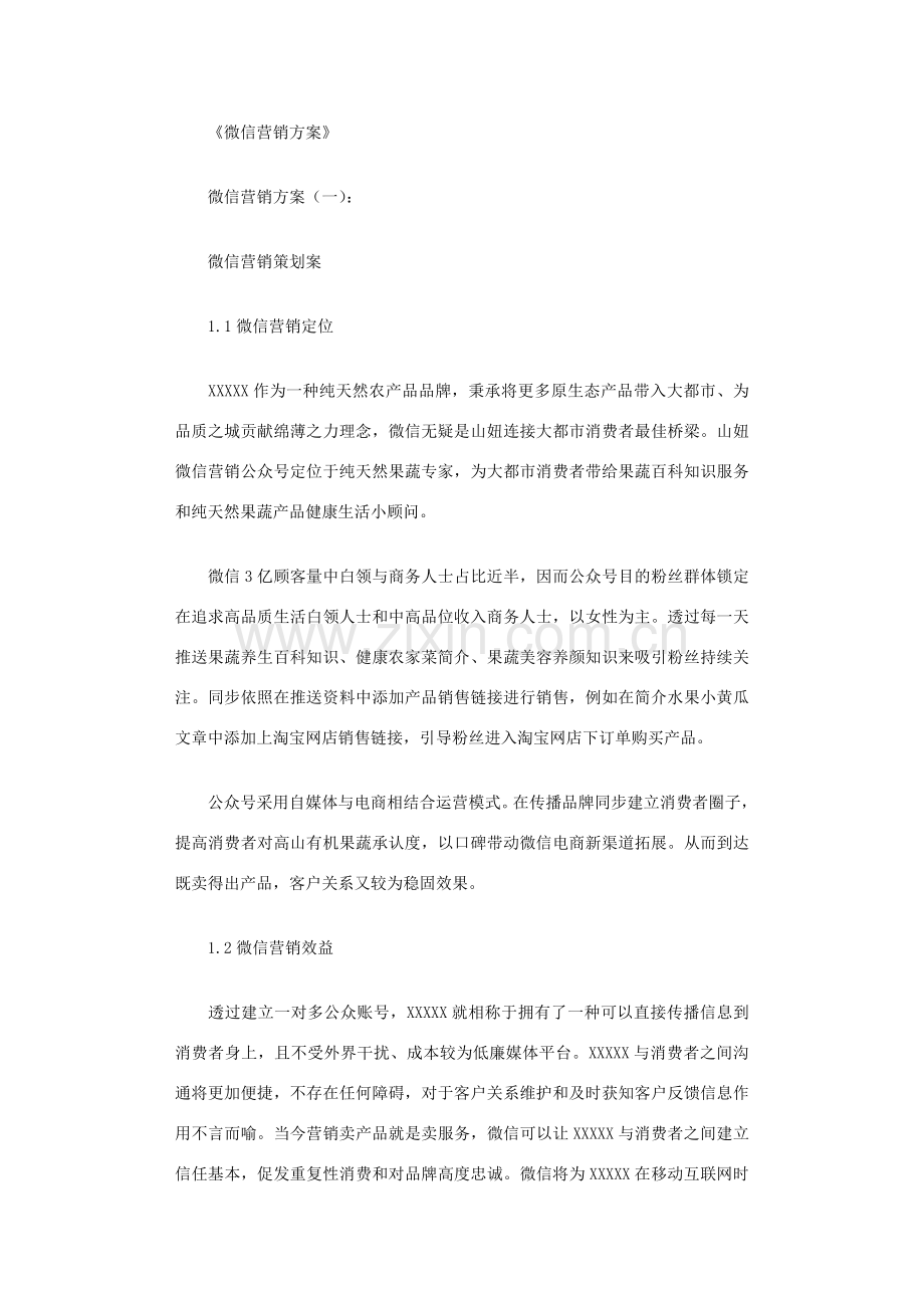 微信营销专项方案篇全面版.doc_第1页