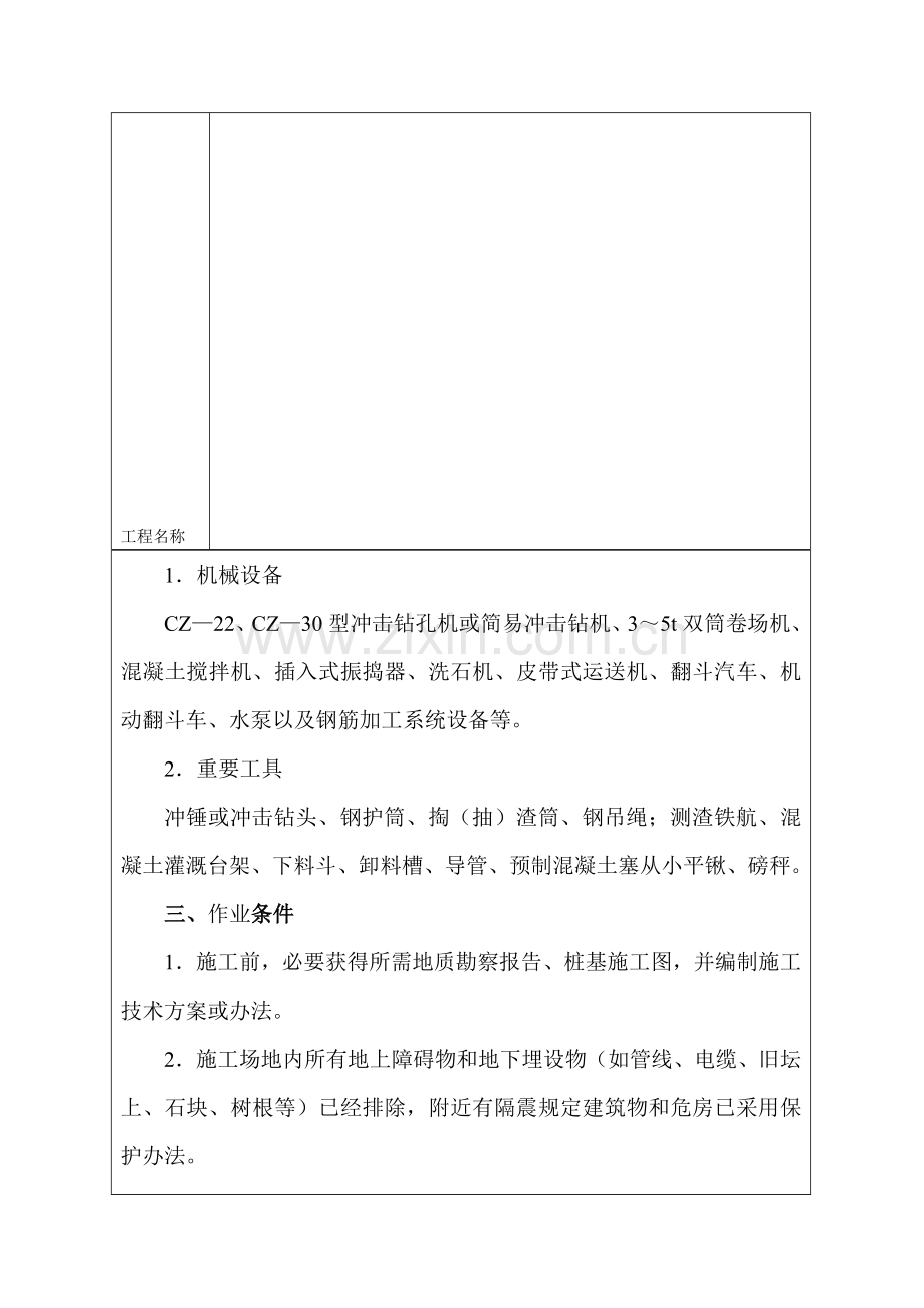 冲击钻成孔灌注桩综合项目施工组织设计.doc_第3页