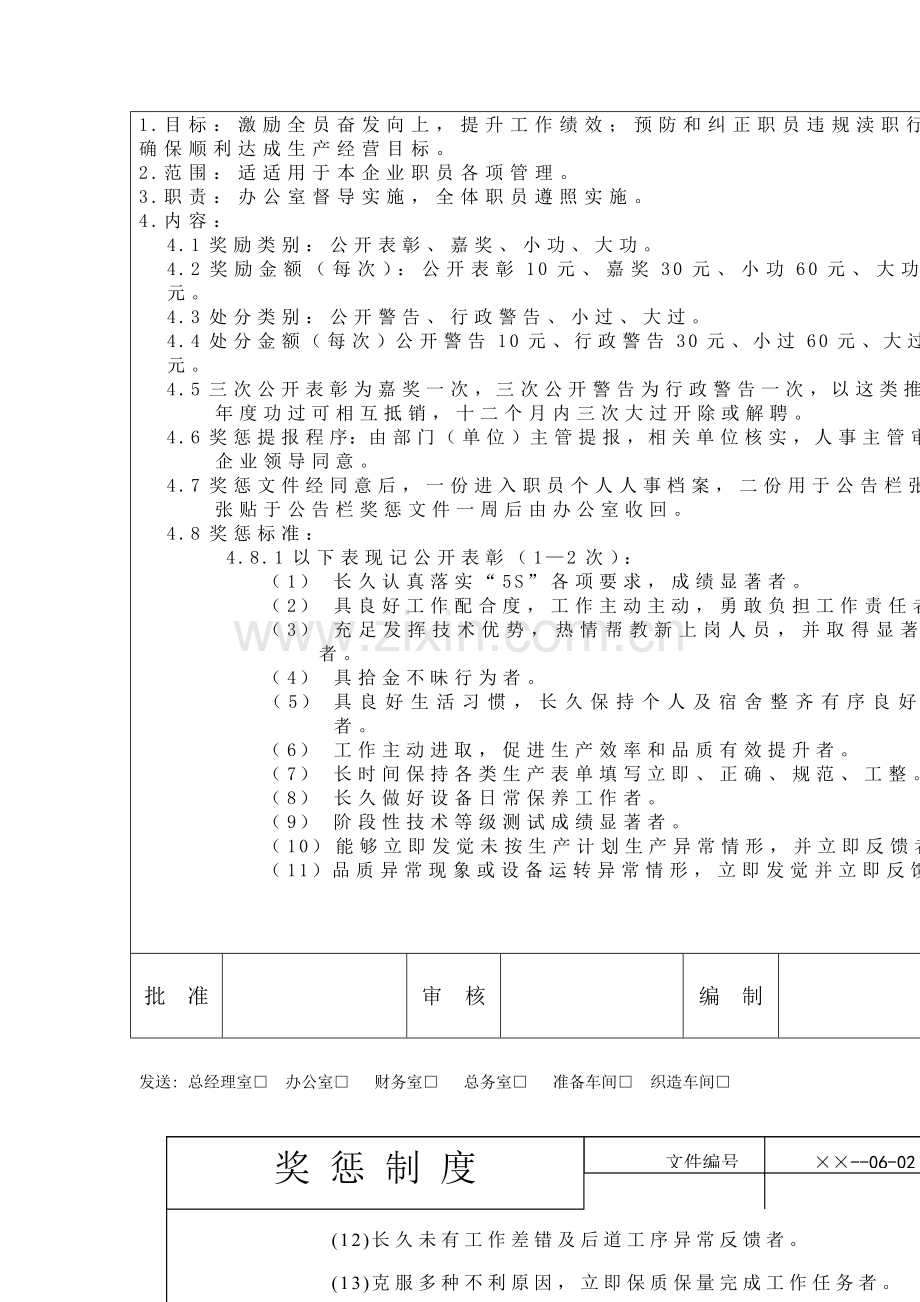 现代企业奖惩制度与公告样本.doc_第2页