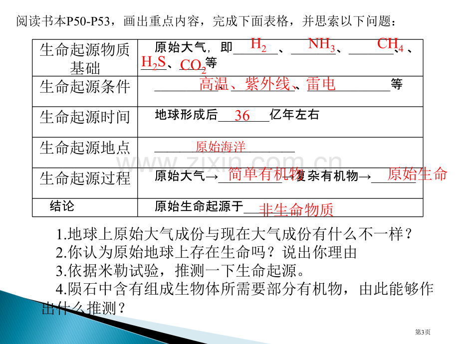 生物的起源和生物进化复习省公共课一等奖全国赛课获奖课件.pptx_第3页