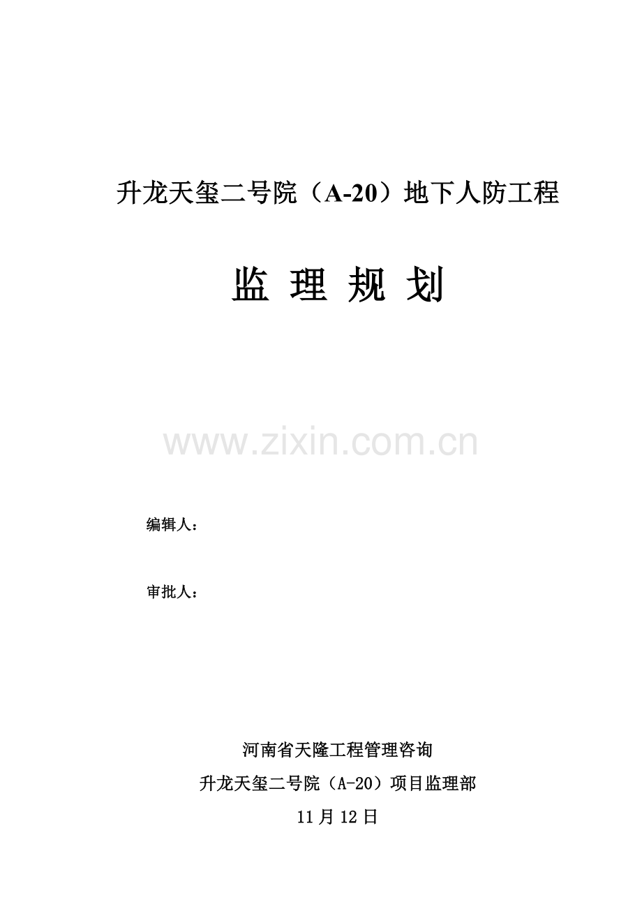 人防监理综合规划.doc_第1页