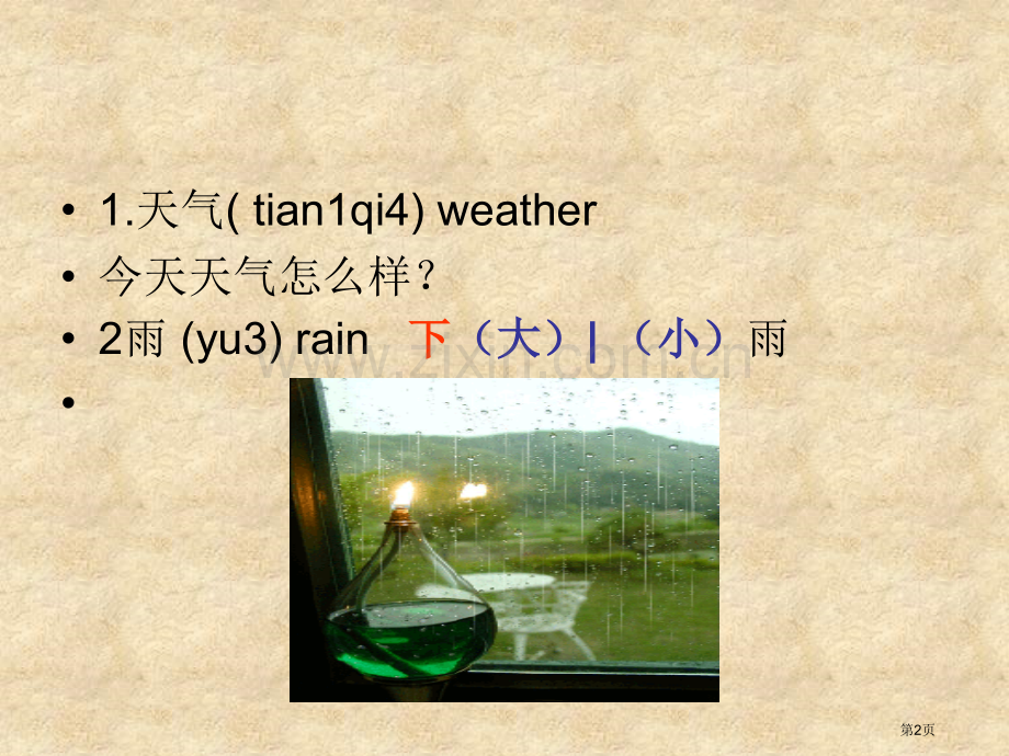 初级汉语口语今天天气怎么样省公共课一等奖全国赛课获奖课件.pptx_第2页