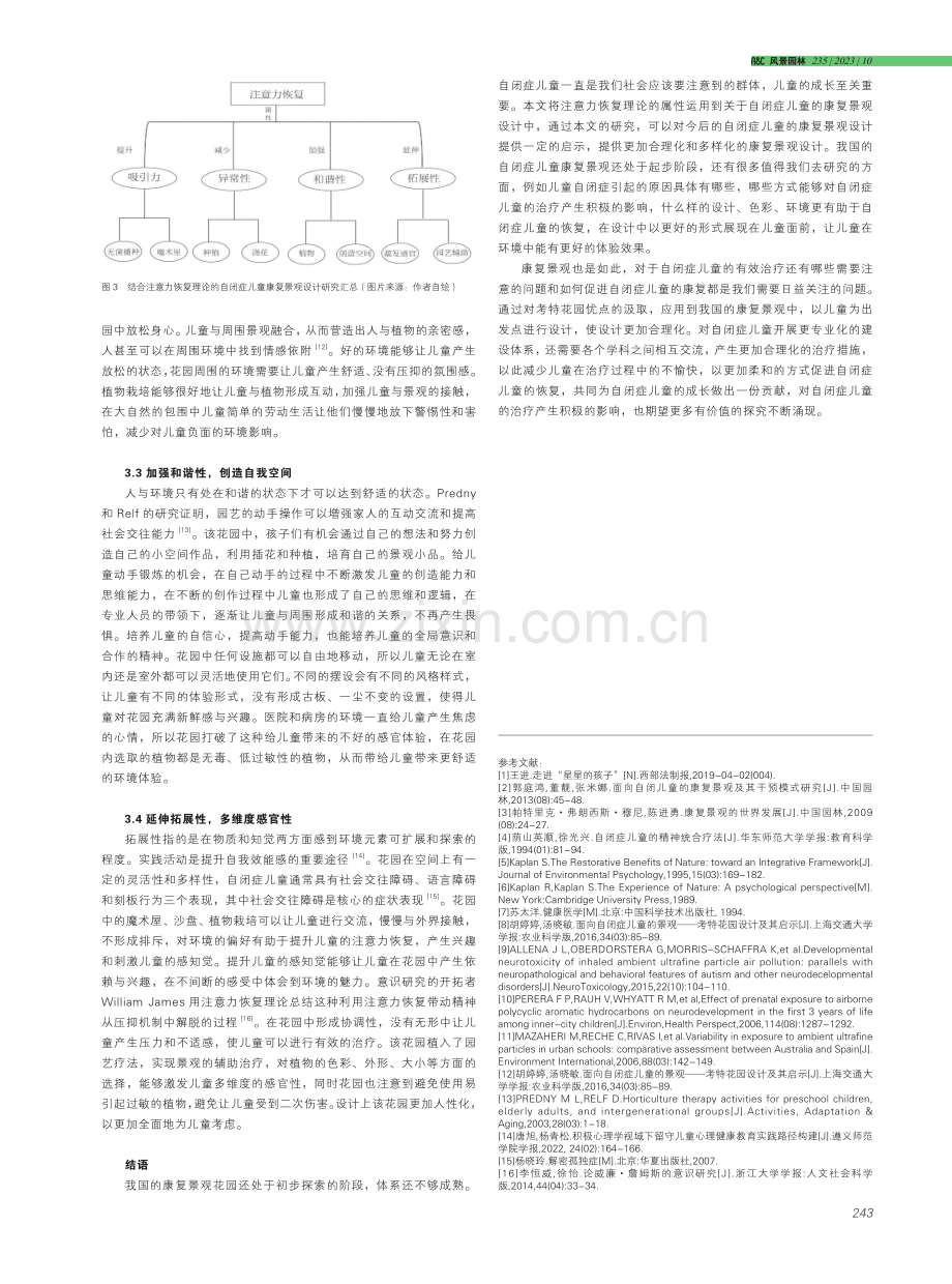 基于注意力恢复理论的自闭症儿童康复景观设计——以考特花园为例.pdf_第3页