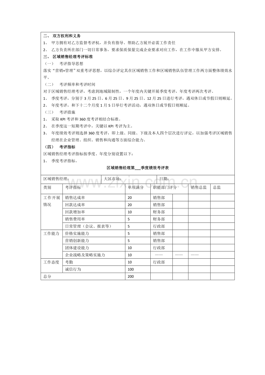 区域销售主管绩效考核指标表模板.doc_第3页