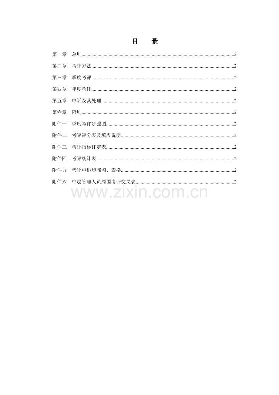 知名房产公司员工考核管理办法模板.doc_第2页