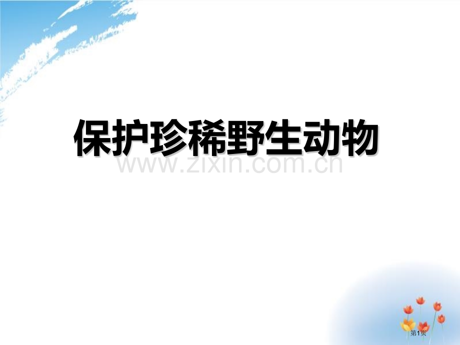 保护珍稀野生动物教学课件省公开课一等奖新名师优质课比赛一等奖课件.pptx_第1页