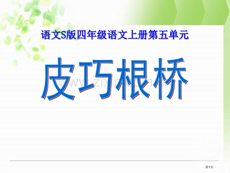 皮巧根桥省公开课一等奖新名师优质课比赛一等奖课件.pptx_第1页