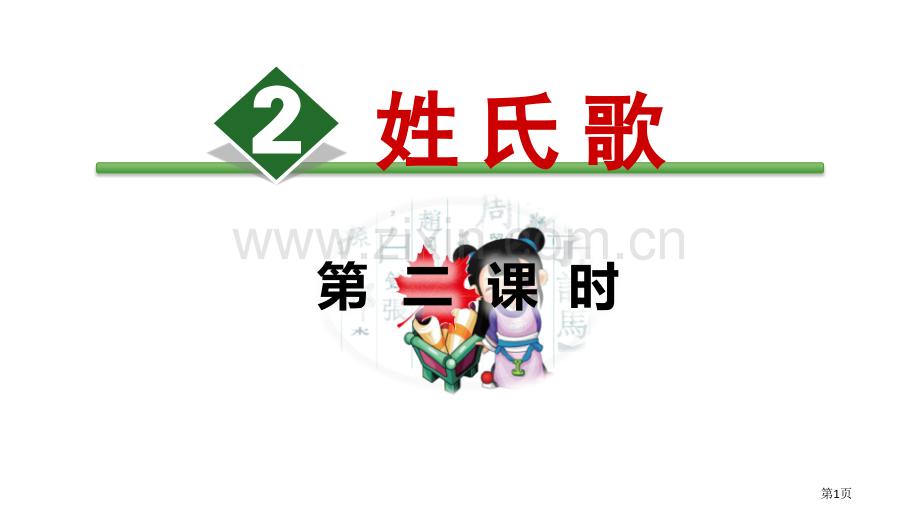 识字2姓氏歌ppt省公开课一等奖新名师优质课比赛一等奖课件.pptx_第1页