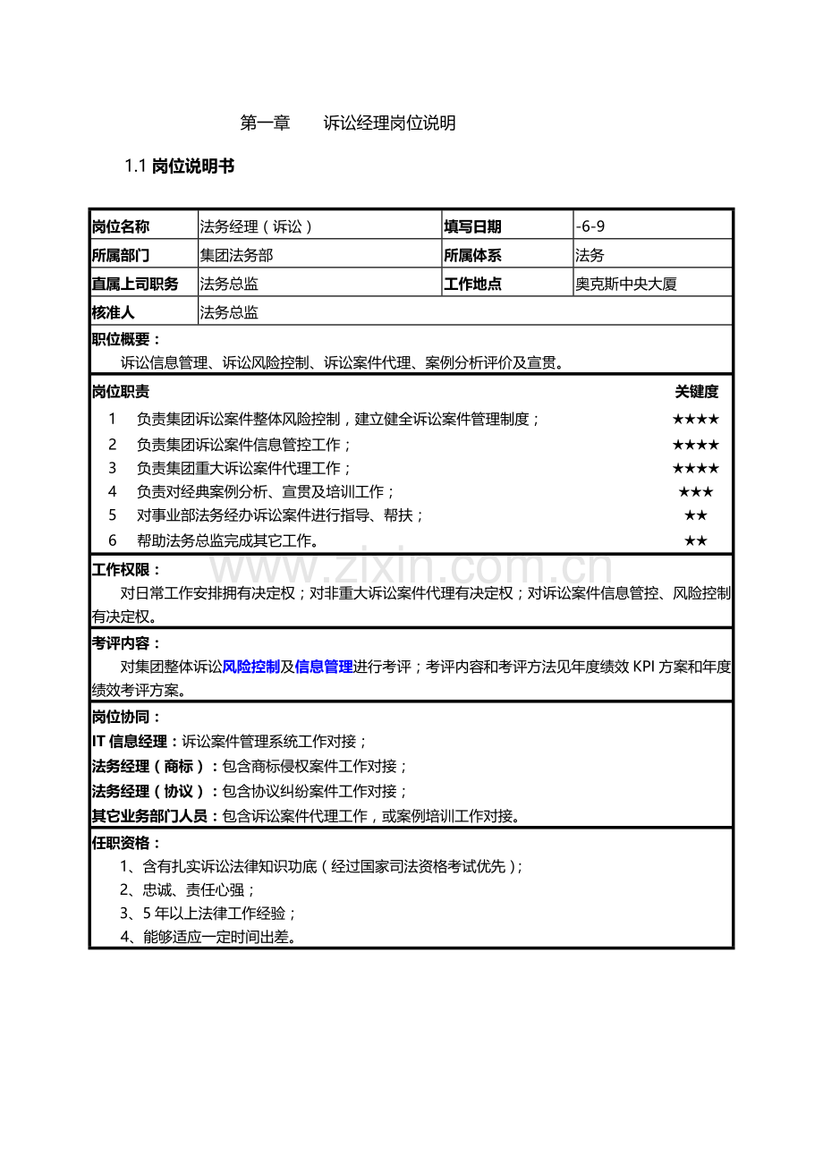 法务工作手册之诉讼篇模板.doc_第2页