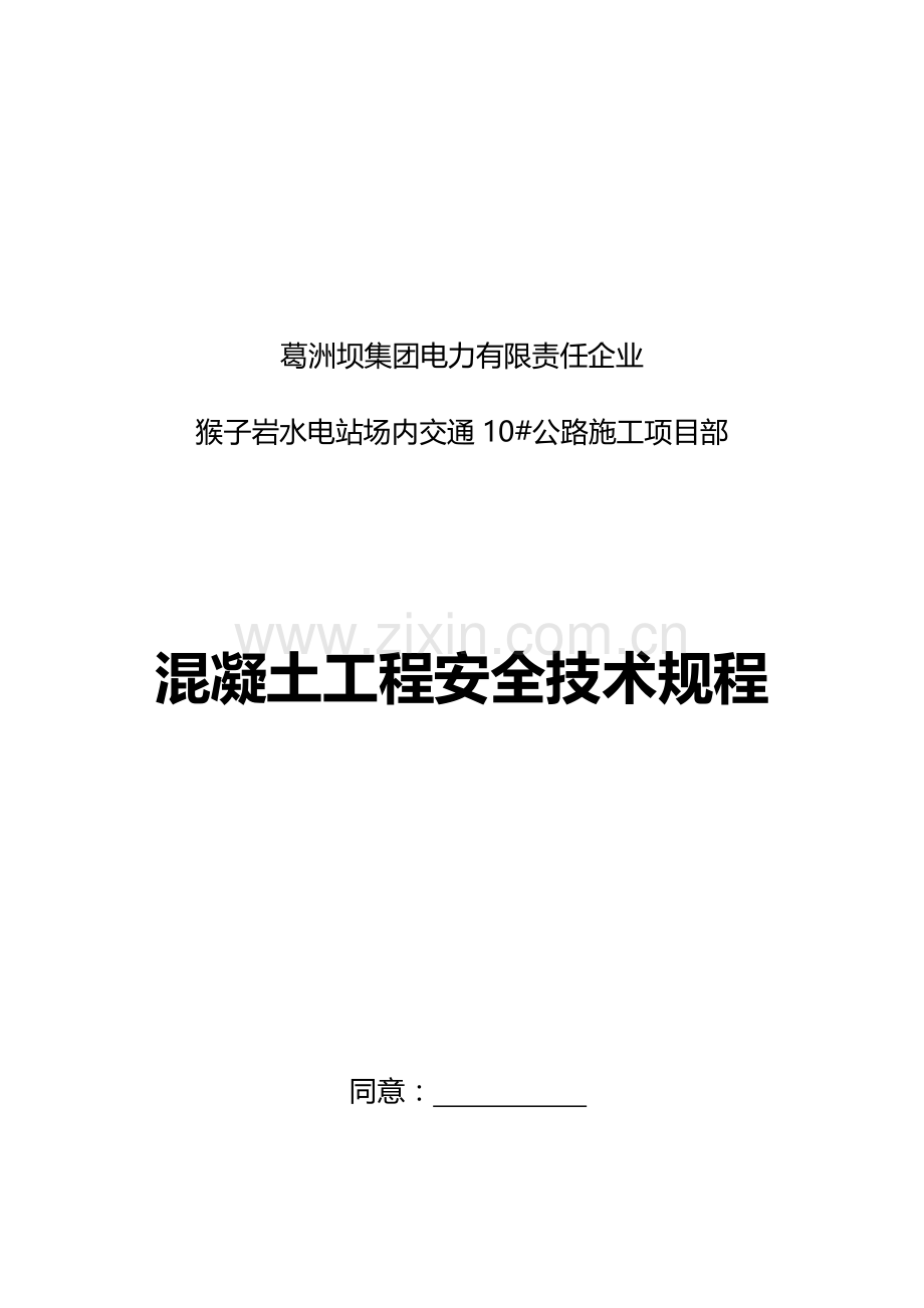 混凝土工程安全技术规程解析样本.doc_第1页