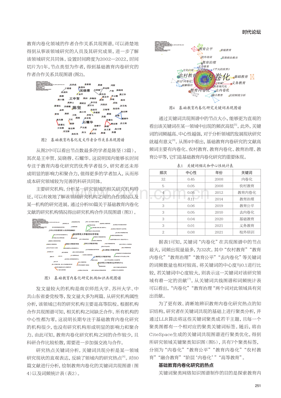 基于中国知网文献分析的 基础教育内卷化研究热点与前沿.pdf_第2页