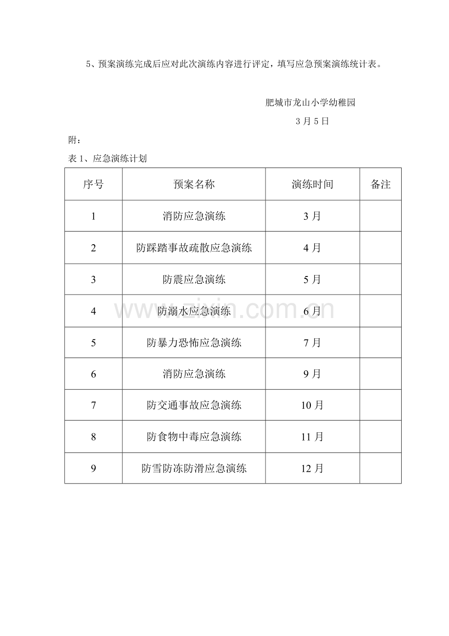 幼儿园年度应急专题预案演练专项计划.doc_第2页