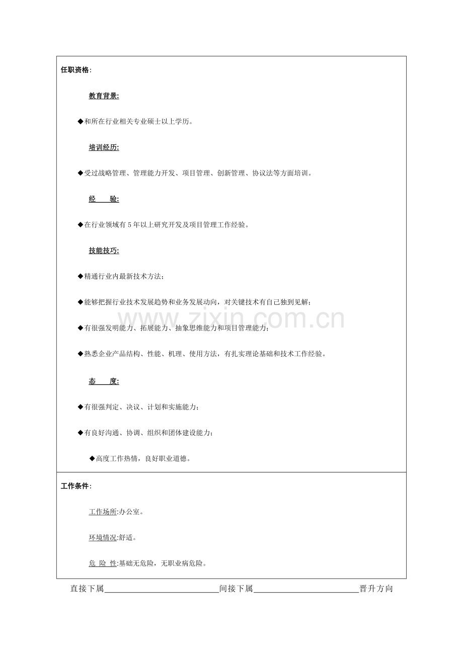 技术总监岗位说明书.doc_第2页