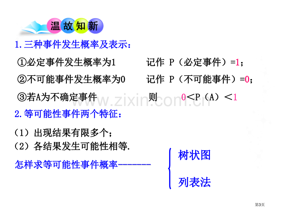 利用画树状图和列表计算概率教学课件省公开课一等奖新名师优质课比赛一等奖课件.pptx_第3页