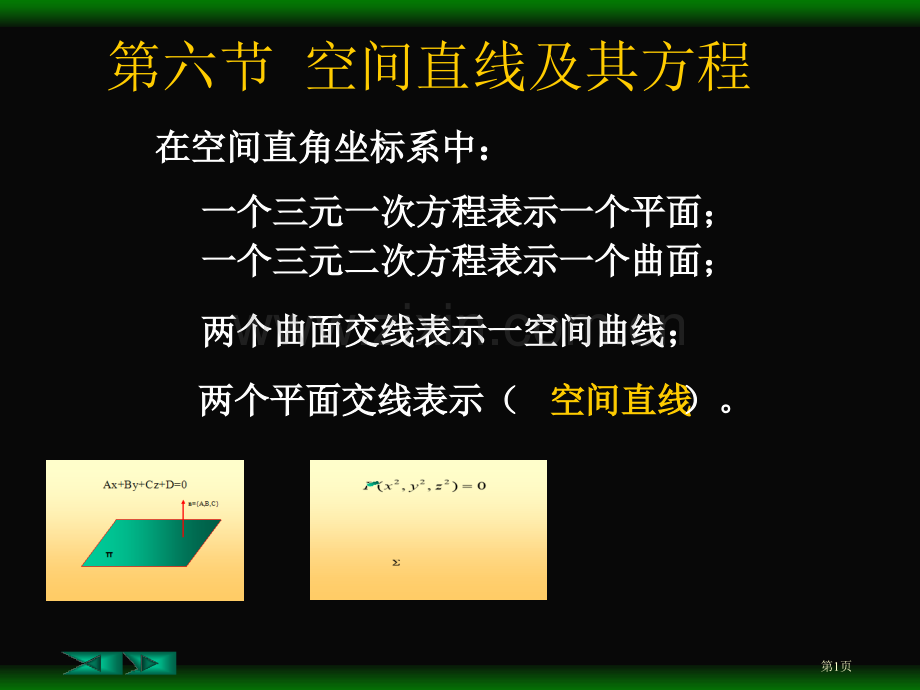 六节空间直线及其方程市公开课一等奖百校联赛特等奖课件.pptx_第1页