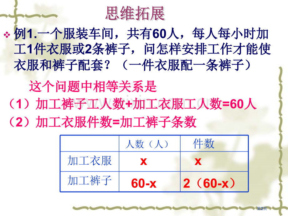 用方程解决问题省公共课一等奖全国赛课获奖课件.pptx_第2页