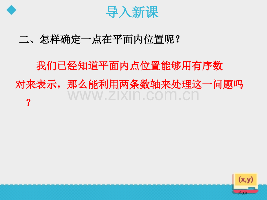 平面直角坐标系说课稿省公开课一等奖新名师优质课比赛一等奖课件.pptx_第3页