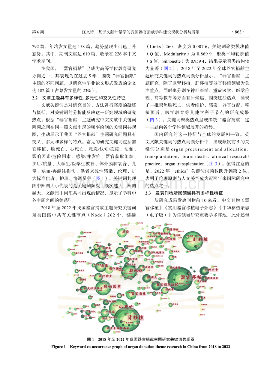 基于文献计量学的我国器官捐献学科建设现状分析与展望.pdf_第3页