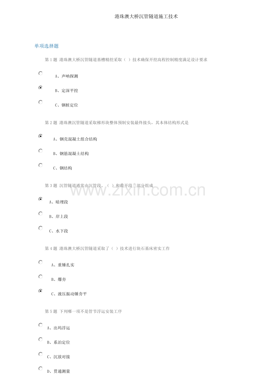 港珠澳大桥沉管隧道综合标准施工核心技术.docx_第1页