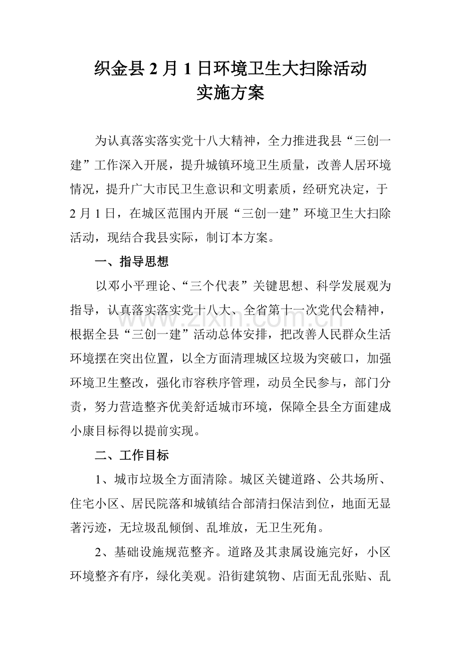 卫生大扫除活动专业方案.doc_第1页