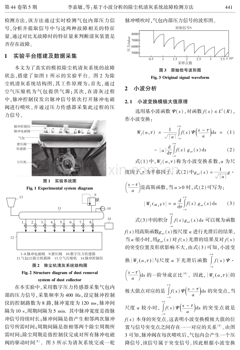 基于小波分析的除尘机清灰系统故障检测方法.pdf_第2页