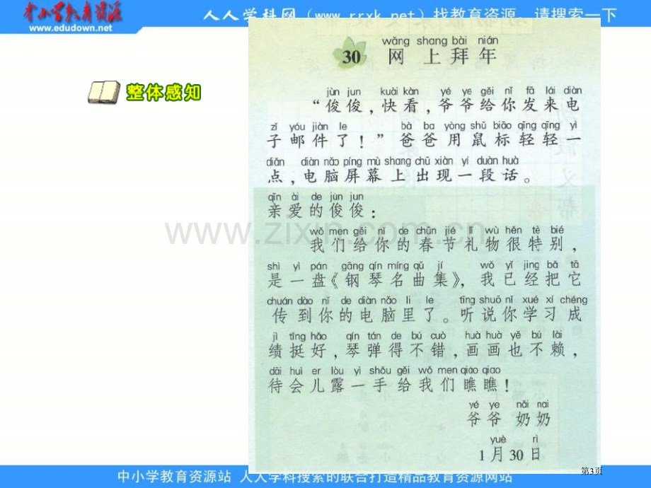 湘教版二年级上册网上拜年课件市公开课一等奖百校联赛特等奖课件.pptx_第3页