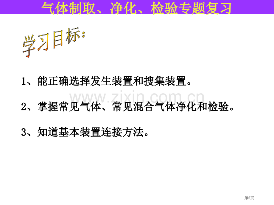 气体制取净化检验专题复习市公开课一等奖百校联赛获奖课件.pptx_第2页