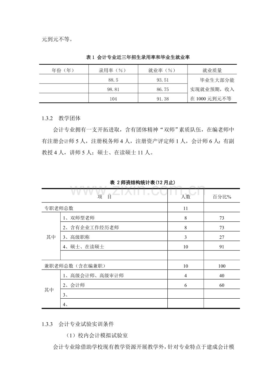 云南省重点建设专业会计专业建设方案模板.doc_第3页